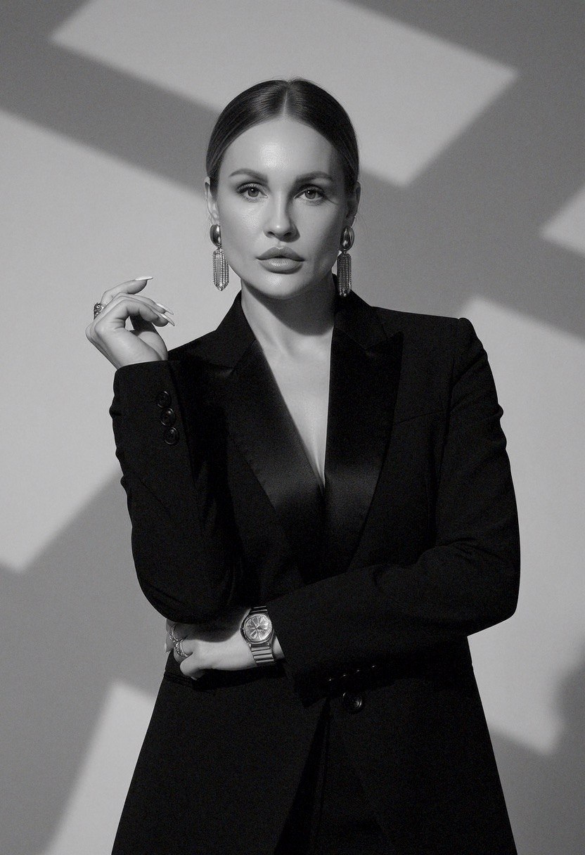 Black and white fashion editorial for FOXYLAB New York