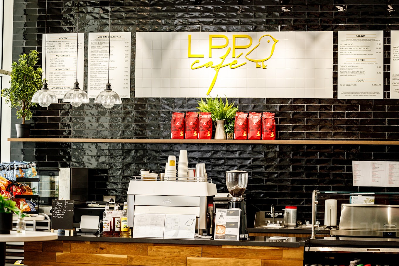 LPP Café counter and coffee bar